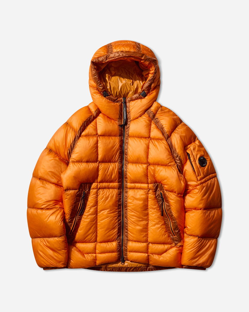 Puffer jakke C.P. Company D.D. Shell Hooded Medium Down Jacket Orange | 19CMOW702A-110416A 434