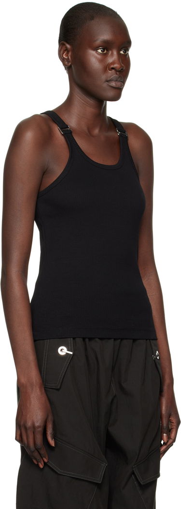 Tanktop Dion Lee Hook-Eye Ribbed Tank Top Hvid | C3096R23, 4