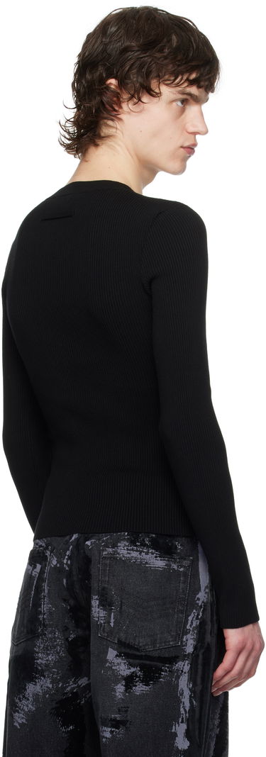 Sweater Jean Paul Gaultier Jean Paul Gaultier 'The Chevrons' Fitted Sweater Sort | 25/33-F-TO265-M085-00, 2
