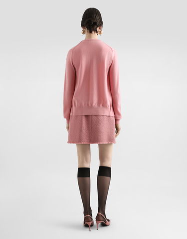 Sweater Dolce & Gabbana Dolce & Gabbana Cashmere Cardigan with Inside-Out Seams Lyserød | FXV05TJBW0BF0473, 2