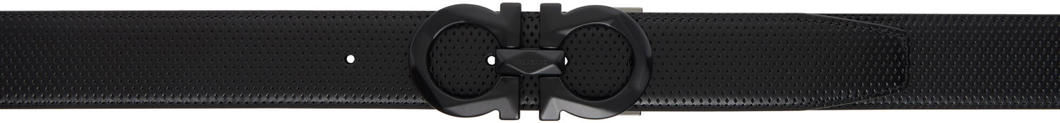 Bælter FERRAGAMO Adjustable Gancini Reversible Belt Sort | 759035, 0