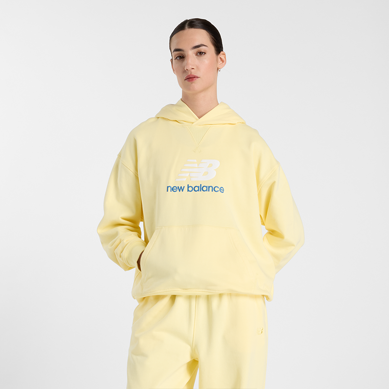 Sweatshirt New Balance Essentials Hoodie Gul | NBWT51501PRC