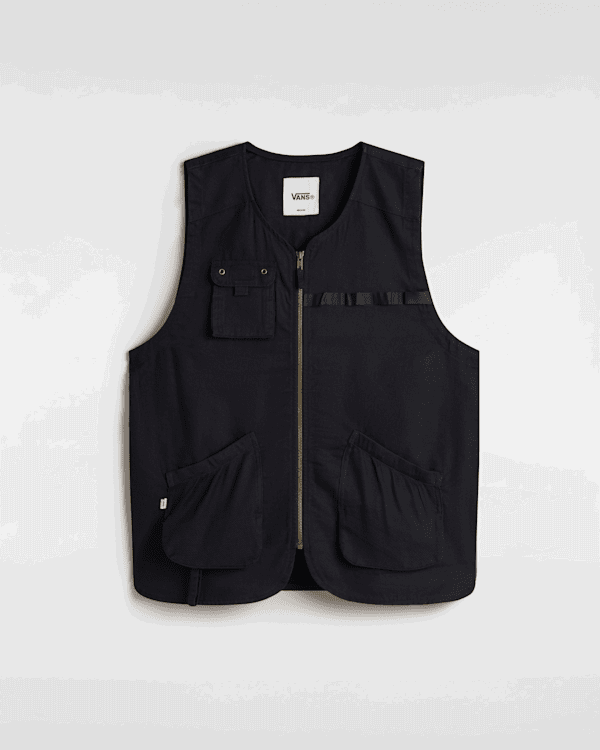 Vest Vans Premium Spade Utility Vest M Sort | VN000KVEBLK