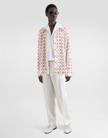 Skjorte Dolce & Gabbana Dolce & Gabbana Long-Sleeved Linen Shirt Hvid | G5MW6TFU4JBW0800, 1