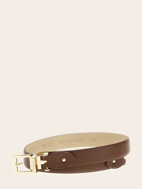 Bælter GUESS Else Real Leather High-Waisted Belt Beige | BW9135P4225, 0