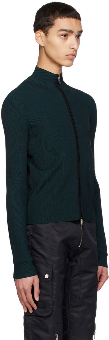 Sweater Dion Lee Angled Rib Zip-Up Sweater Mørkeblå | C7153R23, 1