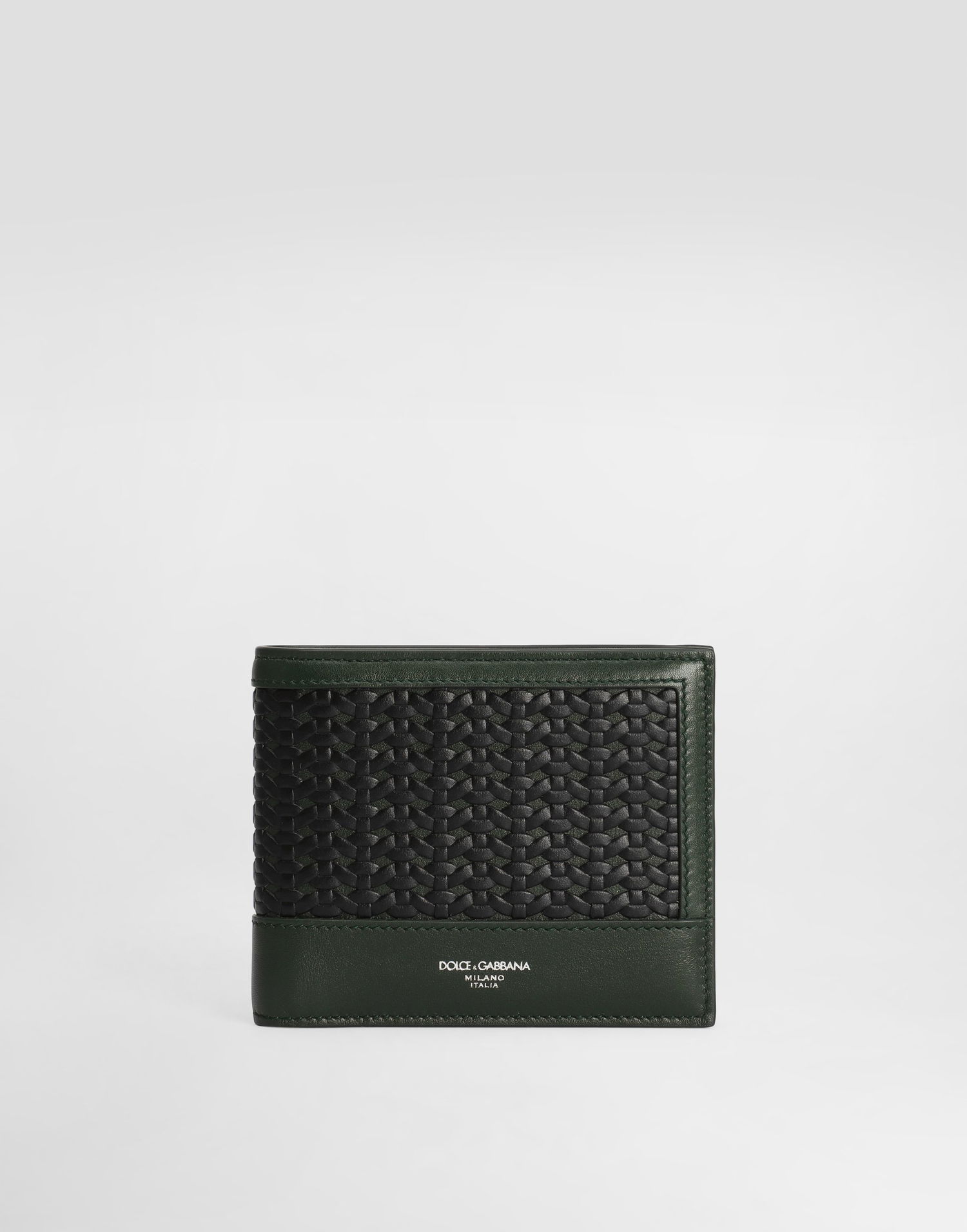Tegnebog Dolce & Gabbana Dolce & Gabbana Woven Leather Bifold Wallet Grøn | BP3102AN41989868, 0