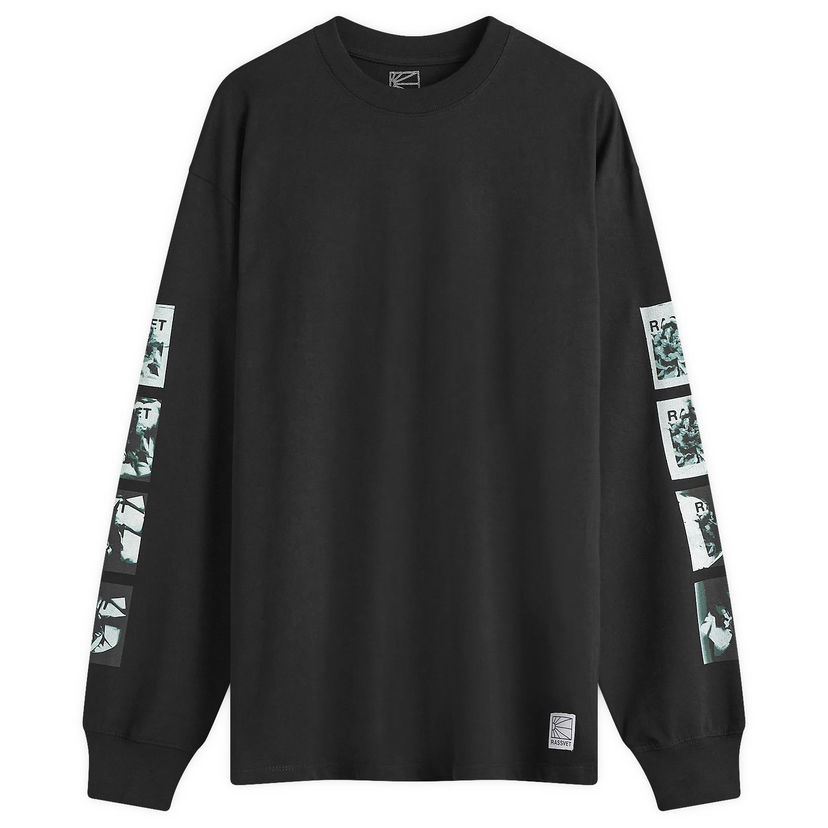 T-shirt PACCBET Flower Long Sleeve Sort | PACC15T011-BLK
