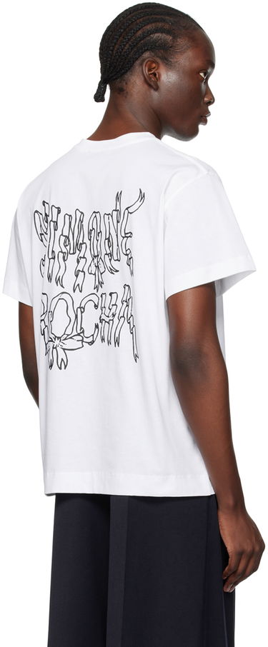 T-shirt Simone Rocha Simone Rocha Ribbon Logo T-Shirt Hvid | 5195P19P20-M 0569, 2