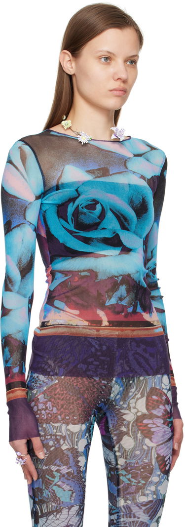 T-shirt Jean Paul Gaultier Roses Print Long Sleeve T-Shirt Flerfarvet | 24/25-U-TO132-T547-275020, 1