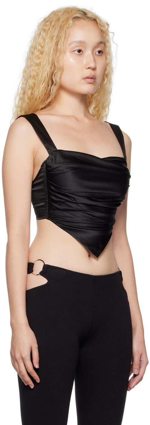 Tanktop Miaou Miaou Tati Draped Tank Top Sort | 7031-CL-BLK, 1