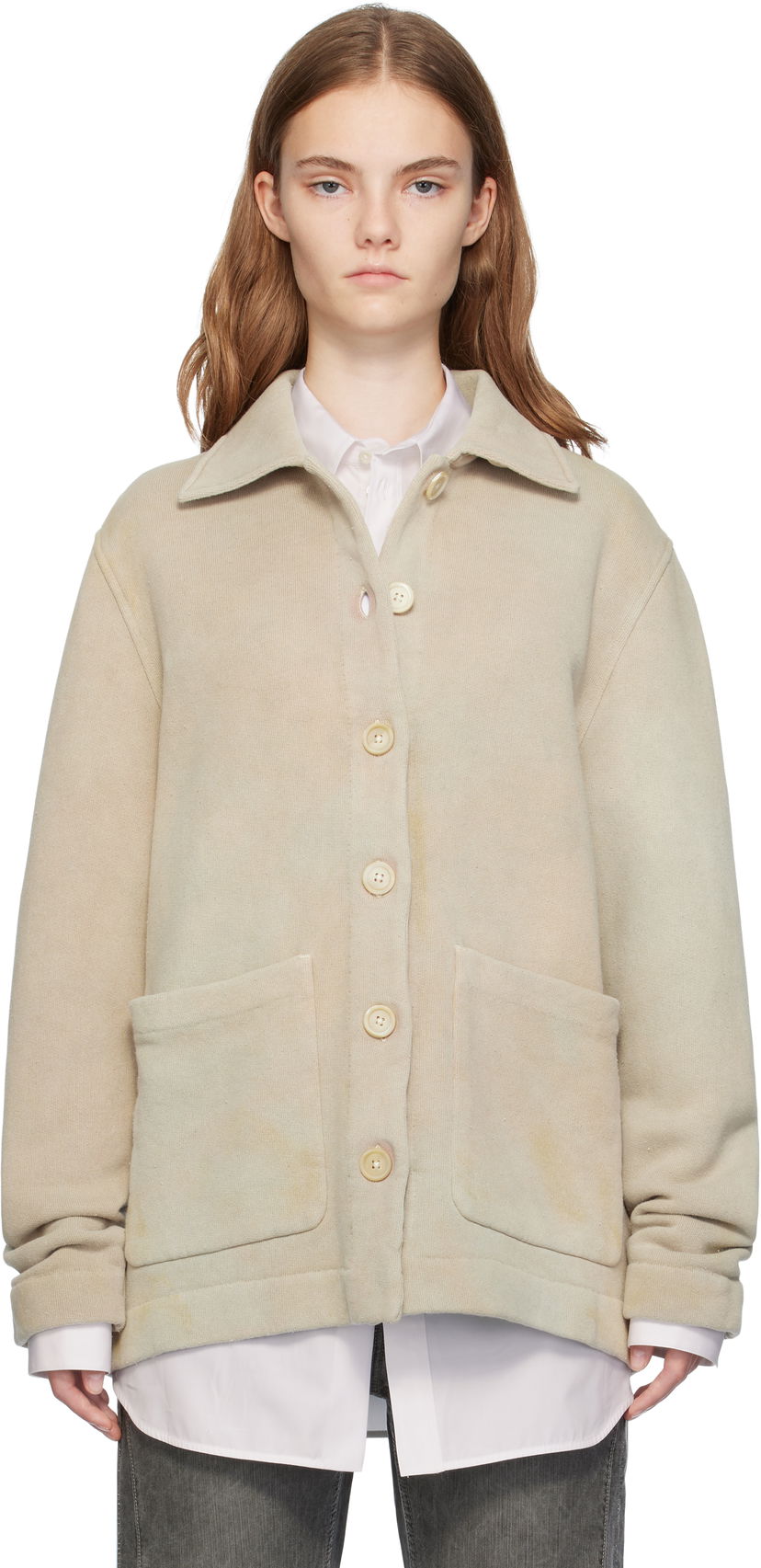 Sweater OUR LEGACY Lodge Cardigan Beige | W4246LA
