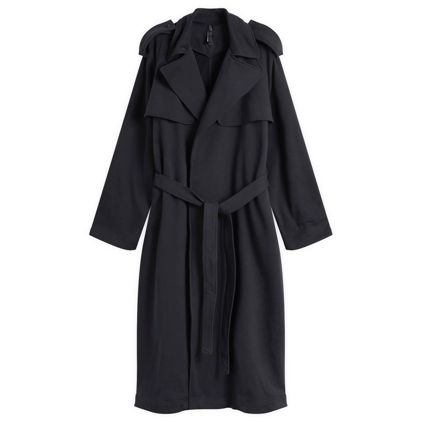 Trenchcoat SKIMS Boyfriend Fleece Trench Coat Sort | LS-LST-8018W-ONX