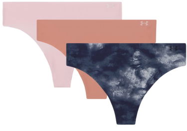 Trusser Under Armour Pure Stretch No Show Thong, 3-Pack Mørkeblå | 1383894-044, 0