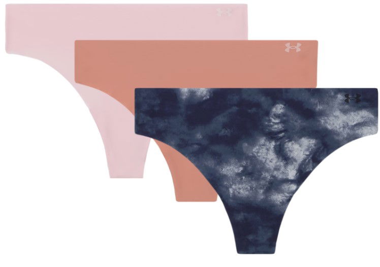 Trusser Under Armour Pure Stretch No Show Thong, 3-Pack Orange | 1383894-044