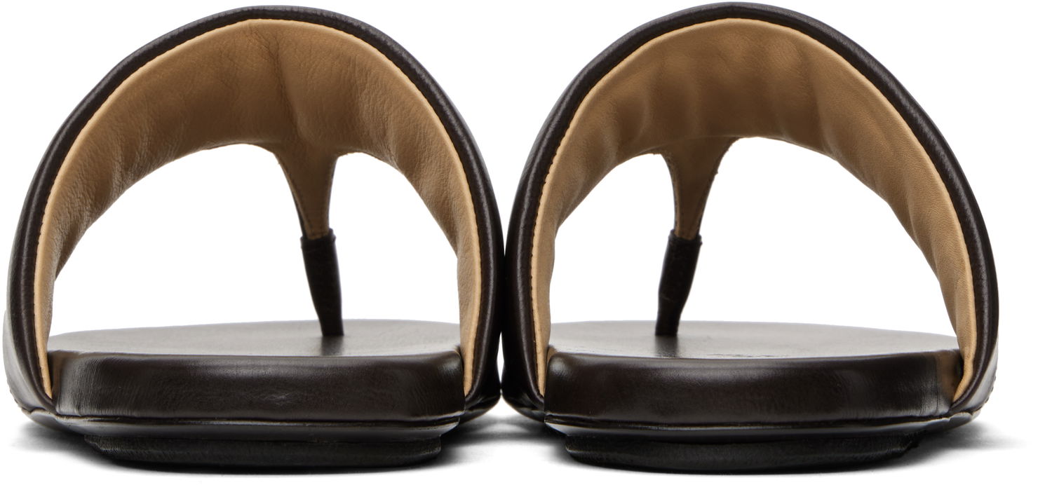 Tilbehør Marsèll Marsèll Spanciata Leather Thong Sandals Brun | MW7986 P017, 1