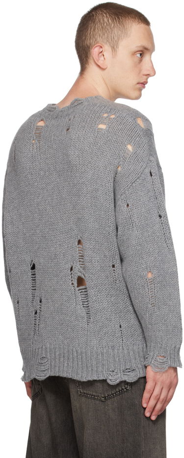 Sweater R13 R13 Distressed Knit Sweater Grå | R13WY089-Y003B, 2