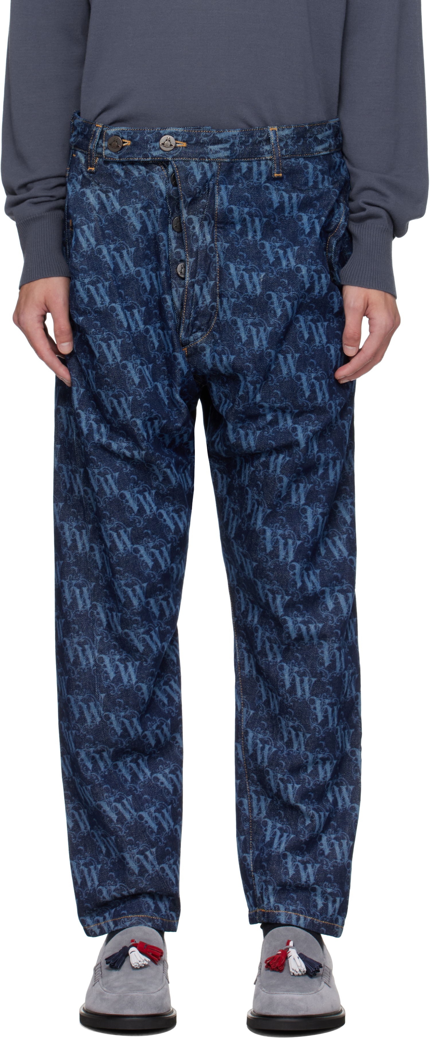Jeans Vivienne Westwood Vivienne Westwood Drunken Patterned Jeans Blå | 3902000X-W014I-AAA-, 0
