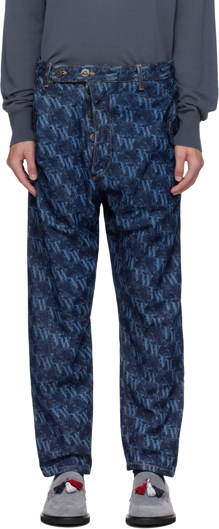 Jeans Vivienne Westwood Vivienne Westwood Drunken Patterned Jeans Blå | 3902000X-W014I-AAA-