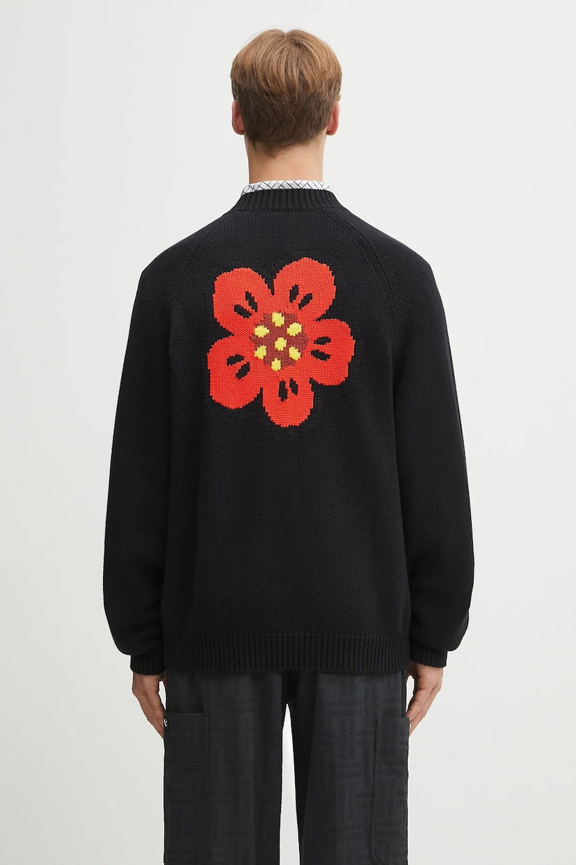 Sweater KENZO Kenzo Wool Blend Cardigan with Flower Design Sort | FF65CA7443LA