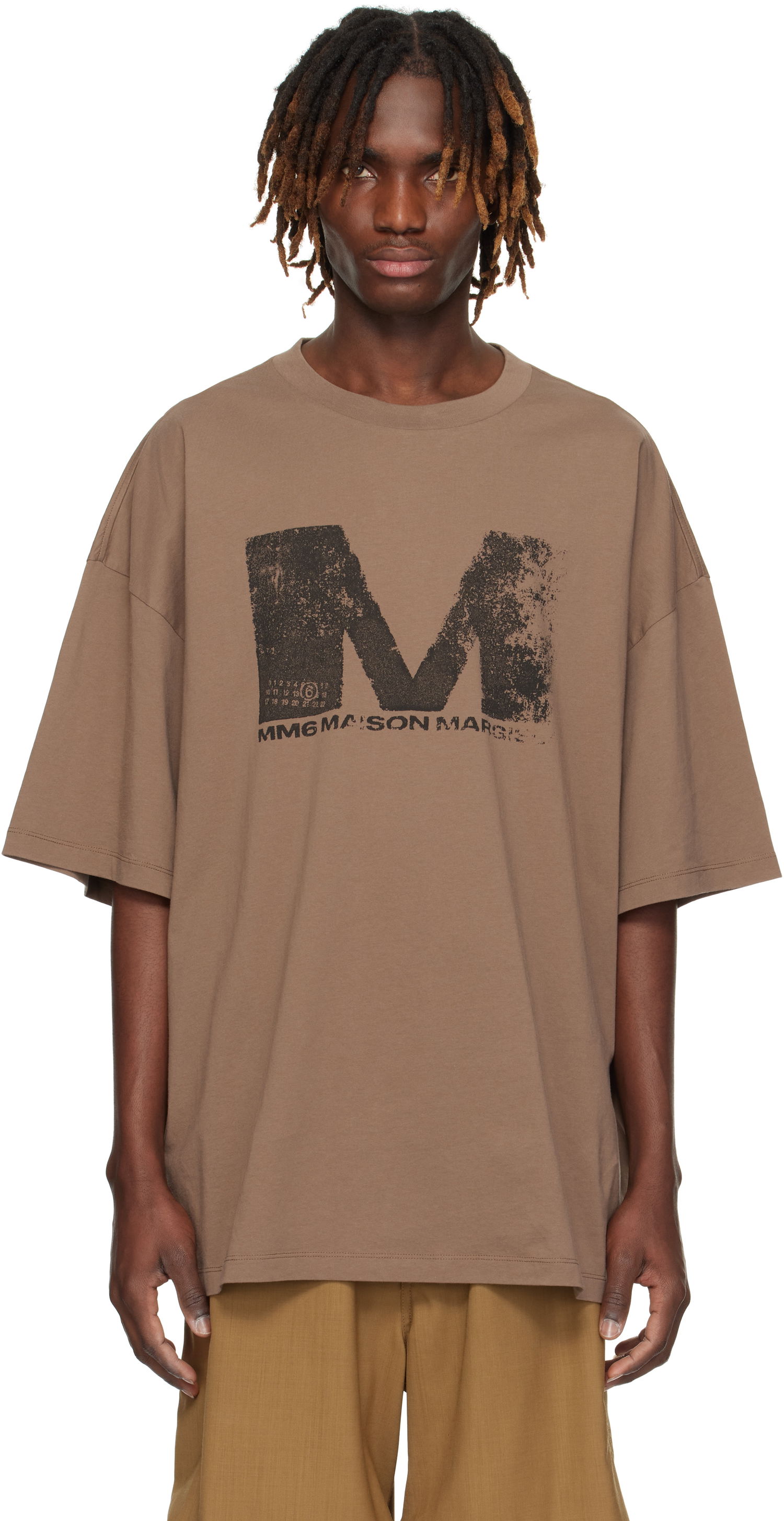 T-shirt Maison Margiela Maison Margiela Graphic T-Shirt Brun | SH0GC0048 S24312, 0