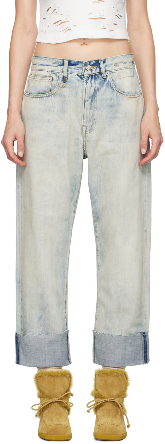 Jeans R13 R13 Cuffed X-Boyfriend Jeans Blå | R13WD111-D218C, 0