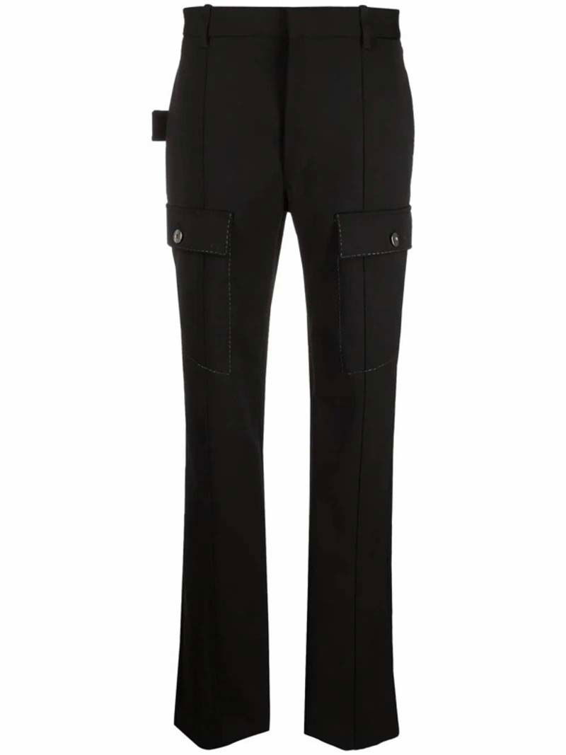 Bukser Bottega Veneta High-Waist Wool Trousers Sort | 672362V0IV01000