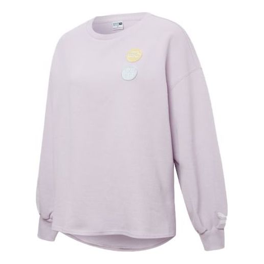 Sweatshirt Puma Embroidery Logo Round-neck Sweatshirt Lilla | 536095-17, 0