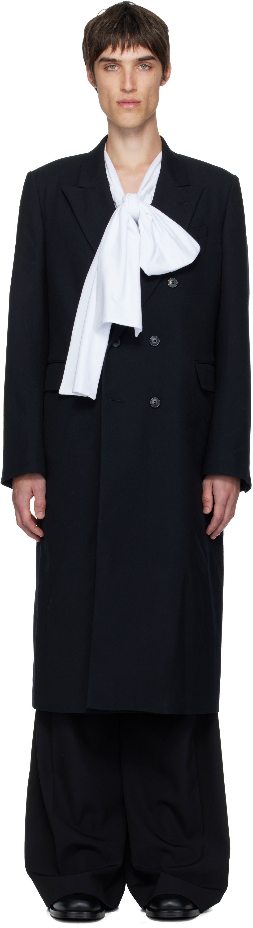 Frakker Dries Van Noten Dries Van Noten Wool Twill Coat Sort | 252-020241-2246, 0