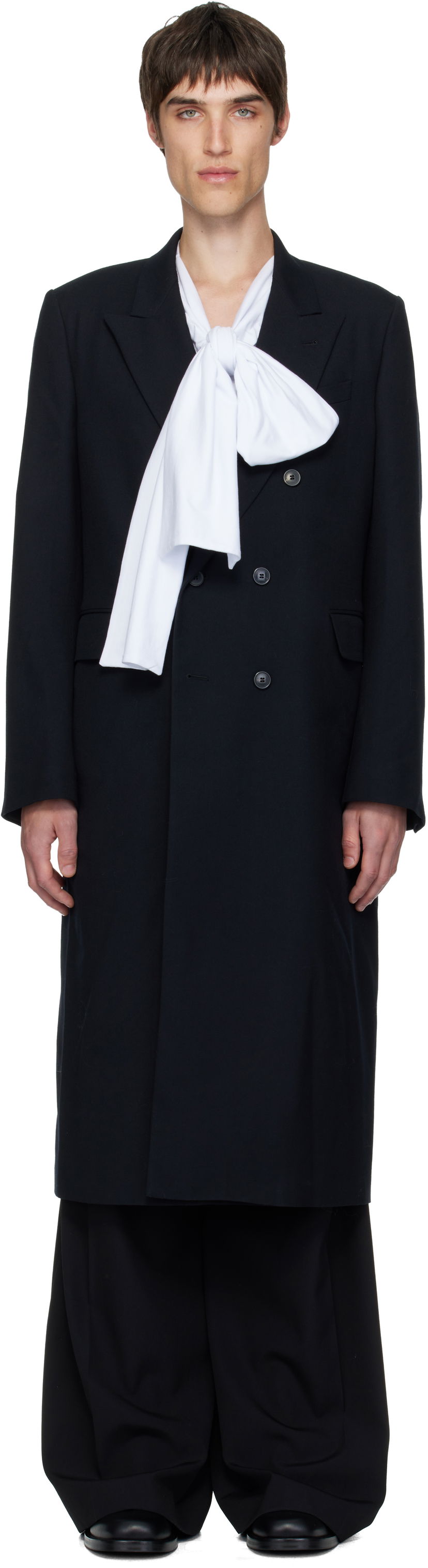 Frakker Dries Van Noten Dries Van Noten Wool Twill Coat Sort | 252-020241-2246
