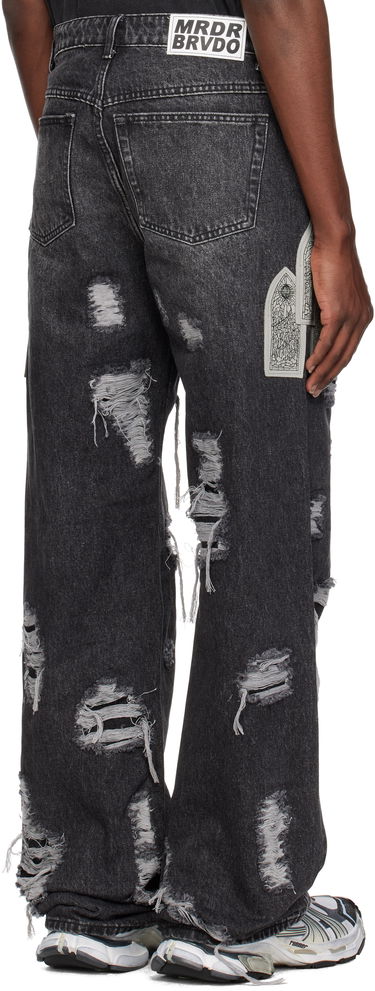 Jeans Who Decides War Who Decides War Side Patch Relaxation Jeans Sort | 1121050021SS25, 2
