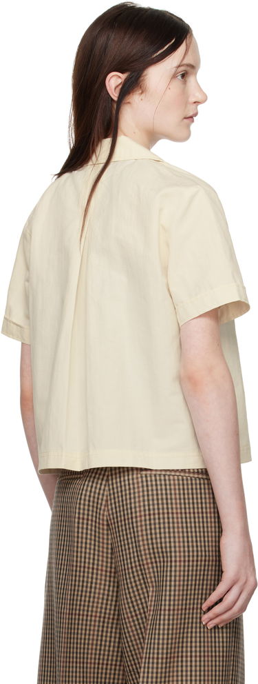 Skjorte A.P.C. A.P.C. Maeva Cropped Camp Collar Shirt Beige | COHEJ-F12583, 2
