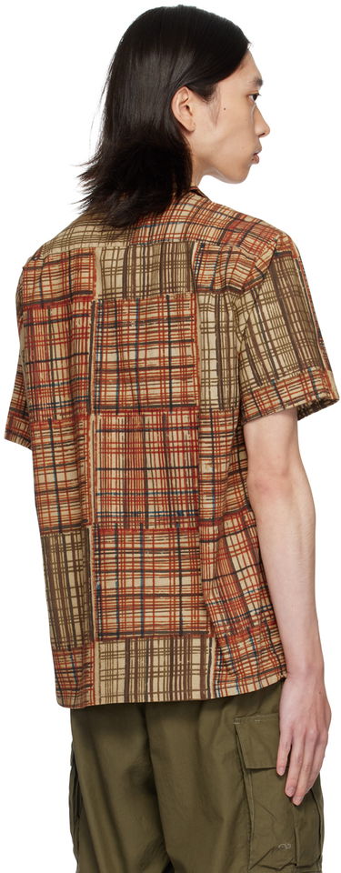 Skjorte BEAMS BEAMS PLUS Block Print Short Sleeve Shirt Brun | 3801-0108-139, 2