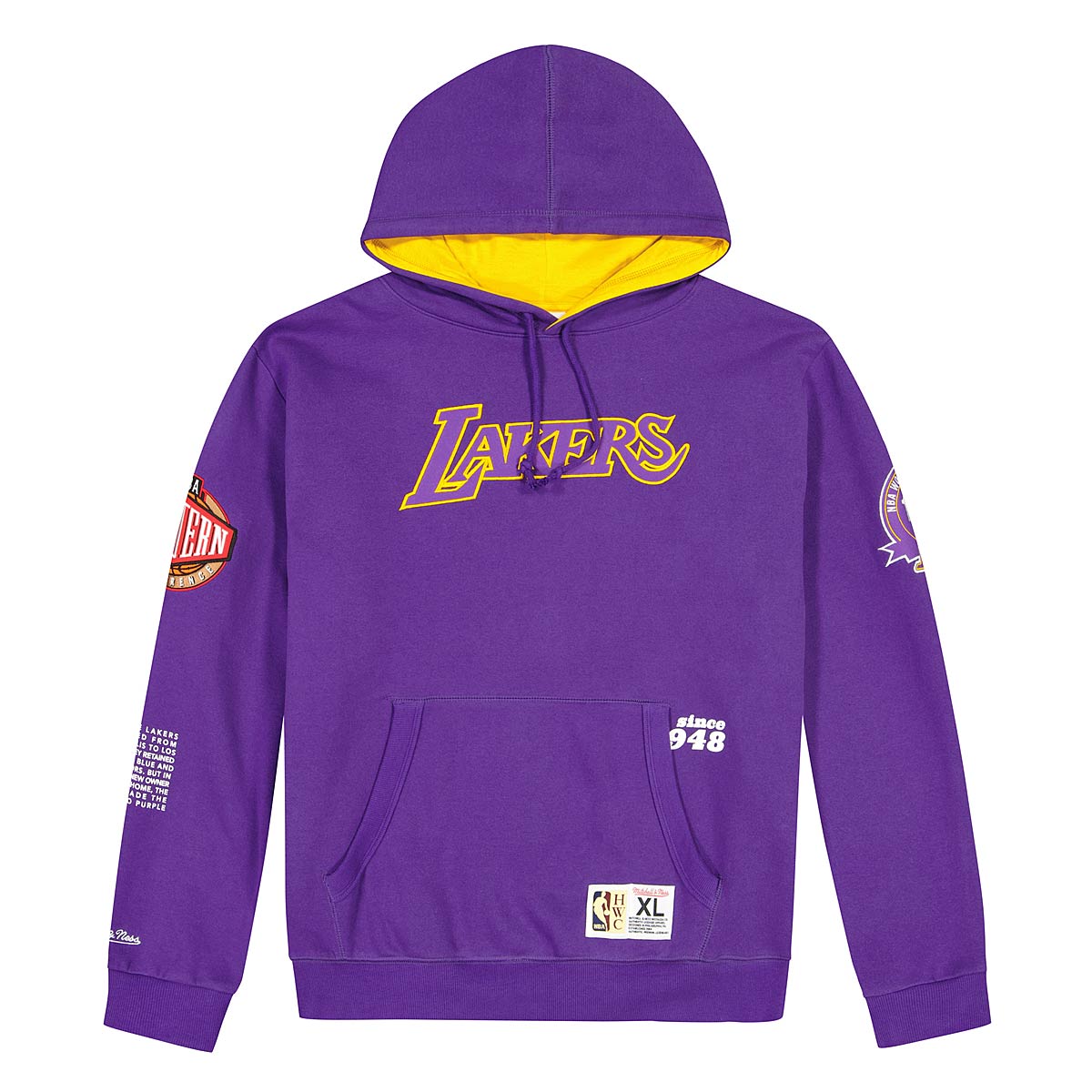 Sweatshirt Mitchell & Ness NBA LA Lakers Team Origins Fleece Hoodie Purple - Lilla | FPHD4849-LALYYPPPPURP, 1
