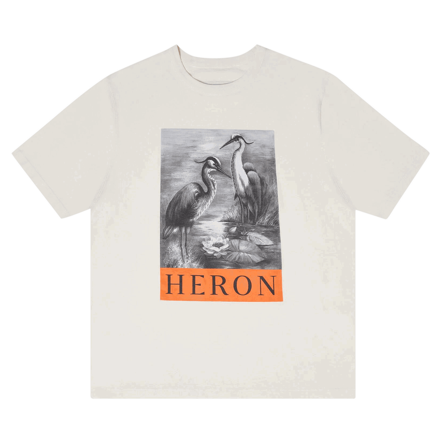 T-shirt HERON PRESTON Graphic Print T-Shirt Hvid | HMAA032C99JER0030110, 0