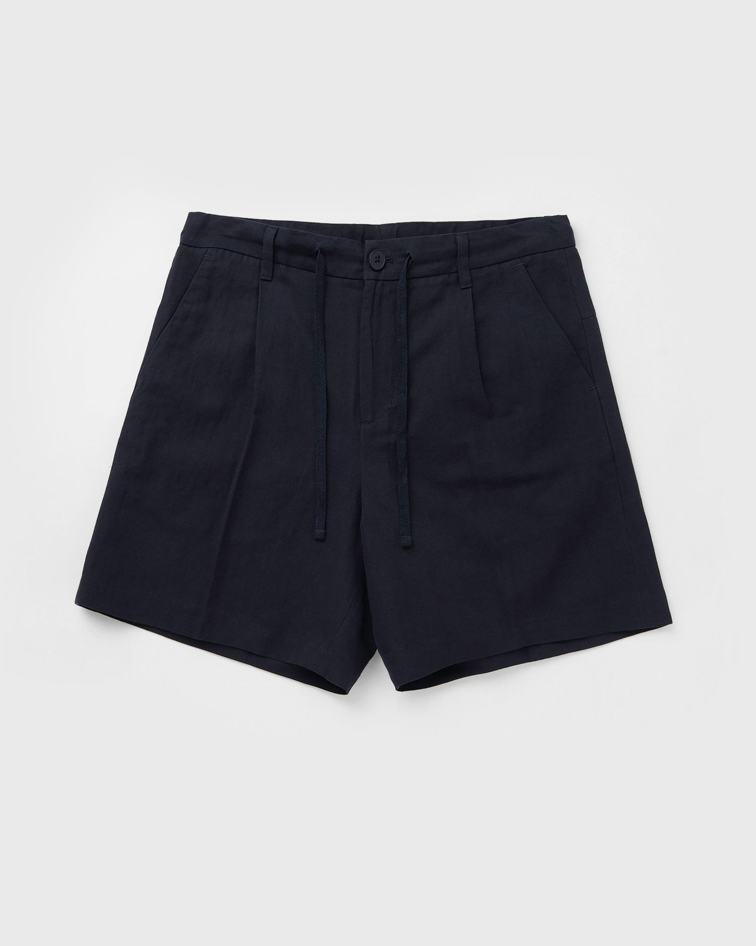 Shorts ØLÅF Cotton Linen Drawstring Shorts Mørkeblå | M210402-NAVY, 1