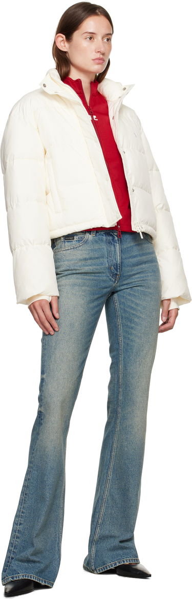 Puffer jakke Courrèges Courrèges Cropped Puffer Jacket Hvid | 323CMA106PL0112, 3