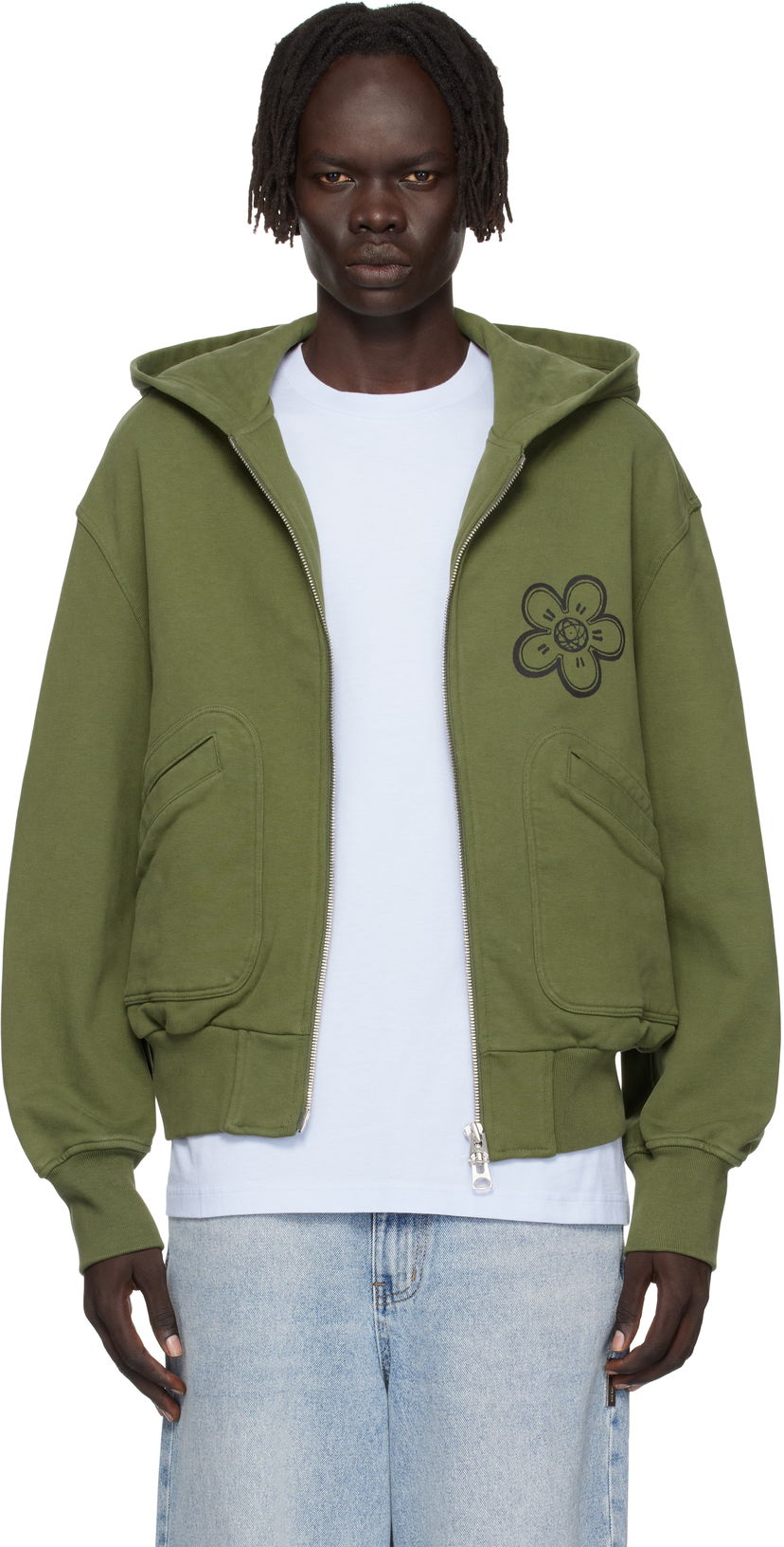 Sweatshirt KENZO Kenzo Paris Futura 2000 Edition Boxy Full-Zip Hoodie Grøn | FF65HO5514MT