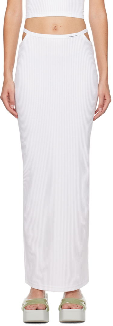 Nederdel Alexander Wang Alexander Wang Cutout Maxi Skirt Hvid | 4CC1245057, 0