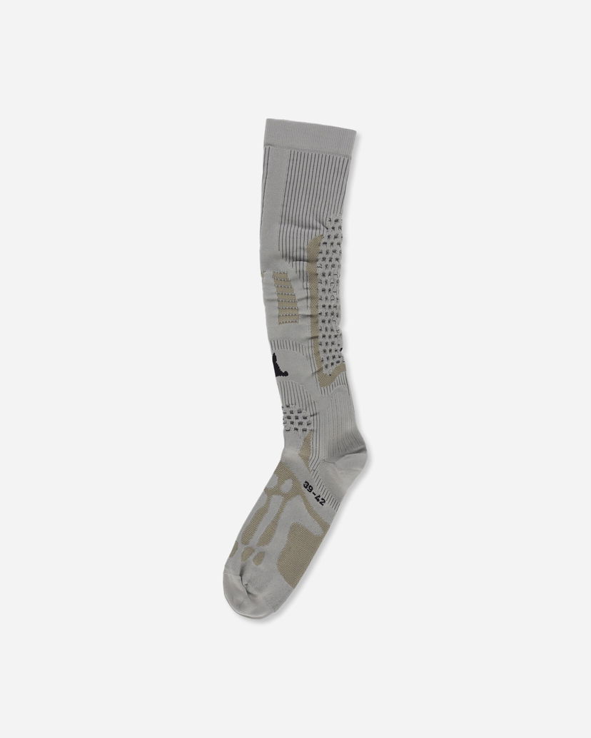 Sokker ROA Bones Logo Q-skin Technical Knee-High Socks Grå | RBMW0410YA53 BEG0002