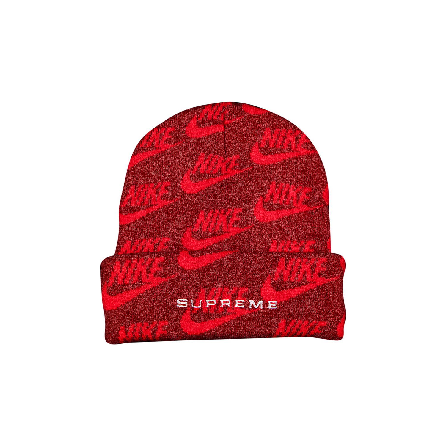 Beanie Supreme Nike x Jacquard Logos Beanie Rød | SS21BN2 RED, 1