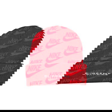 Beanie Supreme Nike x Jacquard Logos Beanie Rød | SS21BN2 RED, 1