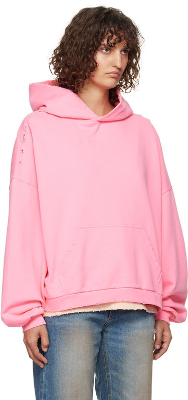 Sweatshirt We11done Monster Pony Distressed Hoodie Lyserød | WD-TH3-24-828-U-PK, 1