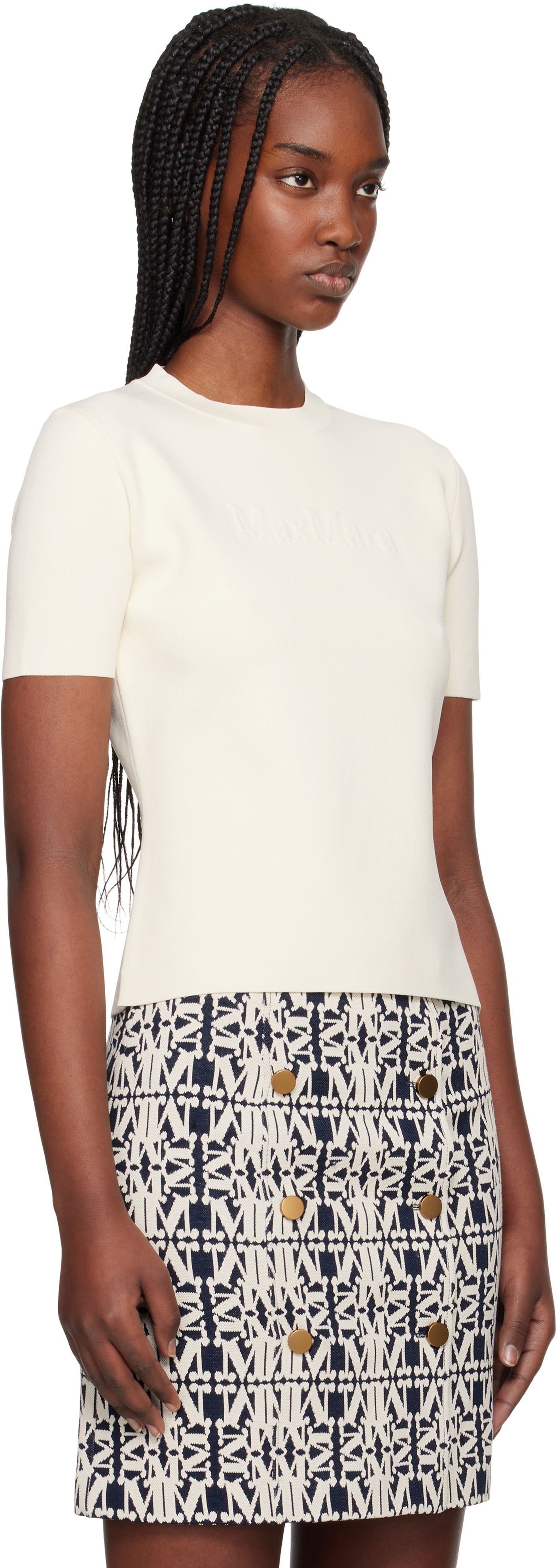 Sweater Max Mara Max Mara Segale Knit Sweater Hvid | 2511361078600, 1