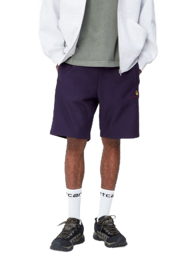 Shorts Carhartt WIP American Script Sweat Short "Cassis" Mørkeblå | I031685_1N8_XX
