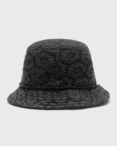 Hat Honor The Gift Friendship Crochet Bucket Hat with 'Honor' Bead Detail Sort | HTG250272-BLACK, 1
