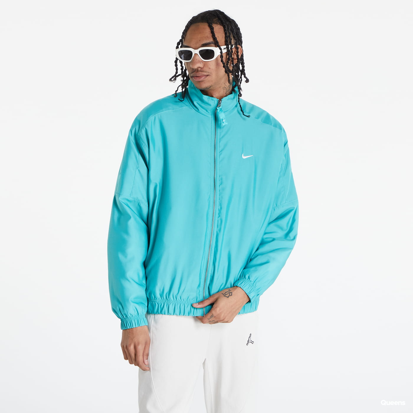 Bomberjakke Nike Solo Swoosh Satin Bomber Jacket Turkis | DN1266-392, 0
