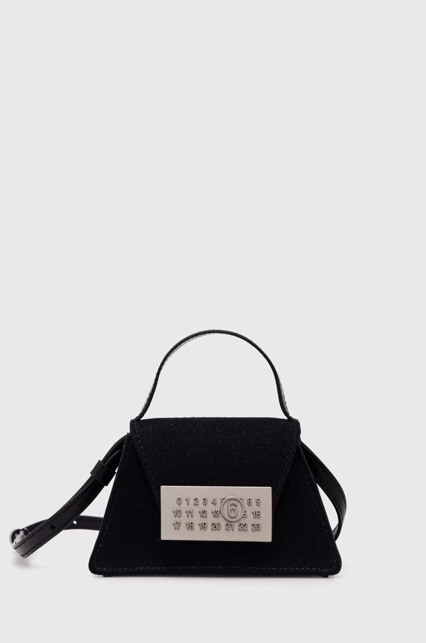 Håndtaske Maison Margiela MM6 Black Triangle Shoulder Bag Sort | SB5ZI0006.P6642, 0
