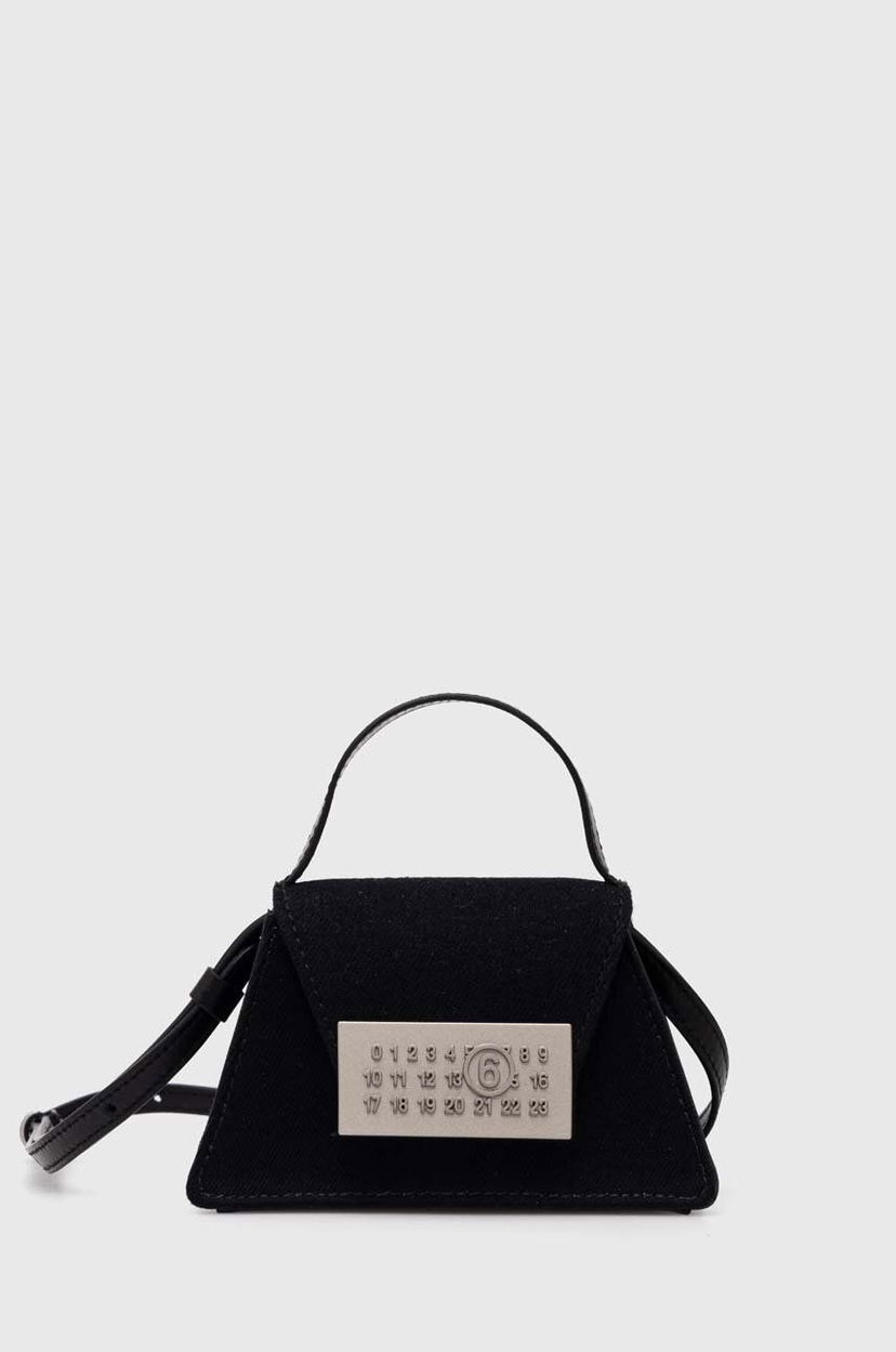 Håndtaske Maison Margiela MM6 Black Triangle Shoulder Bag Sort | SB5ZI0006.P6642