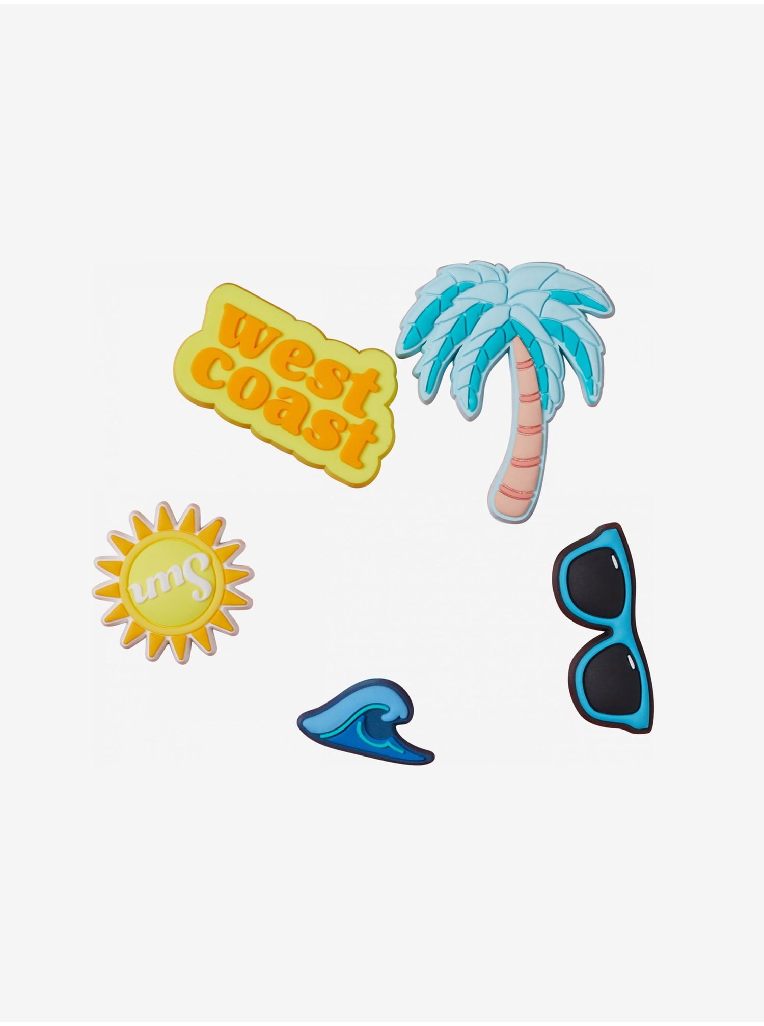 Skopleje Crocs Five-Piece West Coast Shoe Charms Flerfarvet | SS2210009530, 0